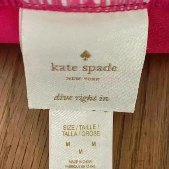 Kate Spade one piece, pink, halter swim suit; size M (S79202) - Picture 7 of 9